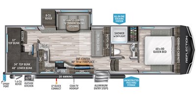 2021 Grand Design Reflection 150 Series 290BH floorplan