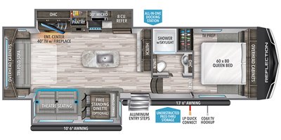 2021 Grand Design Reflection 150 Series 295RL floorplan