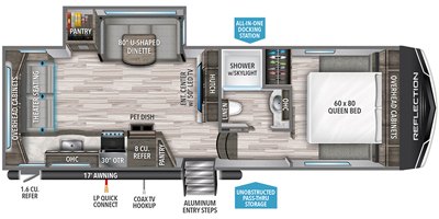 2021 Grand Design Reflection 150 Series 240RL floorplan