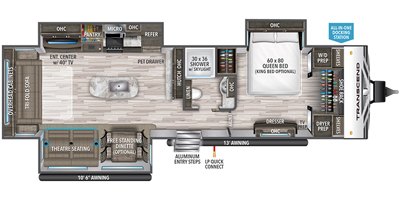 2021 Grand Design Transcend 31RLK floorplan