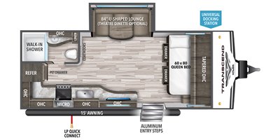 2021 Grand Design Transcend Xplor 187MK floorplan