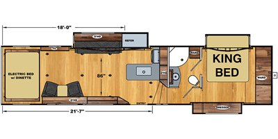 2021 Eclipse Attitude Wide Body 5th Wheel 3218 MM floorplan