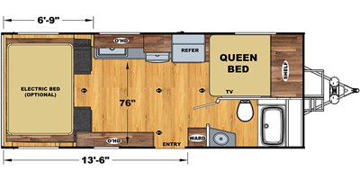 2021 Eclipse Attitude Limited 19FB-LE floorplan