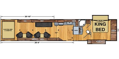 2021 Eclipse Iconic 5th Wheel Wide Body 4028CL floorplan