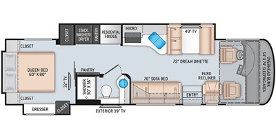 2021 Thor Motor Coach Palazzo 33.2 floorplan