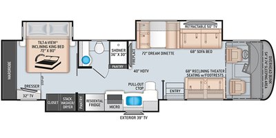 2021 Thor Motor Coach Palazzo 37.4 floorplan