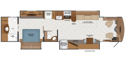 2021 Fleetwood Discovery® LXE 40D floorplan