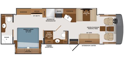 2021 Fleetwood Fortis 33HB floorplan