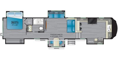 2021 Heartland Bighorn BH 3995 FK floorplan