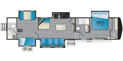 2021 Heartland Bighorn Traveler BHTR 37 DB floorplan