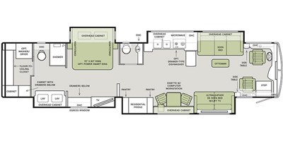 2021 Tiffin Motorhomes Allegro Bus 45 OPP floorplan