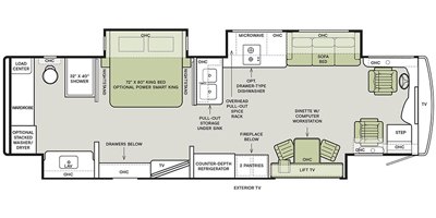 2021 Tiffin Motorhomes Allegro Bus 35 CP floorplan