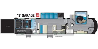 2021 Heartland Cyclone CY 4007 floorplan