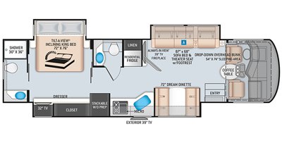 2021 Thor Motor Coach Miramar 35.4 floorplan