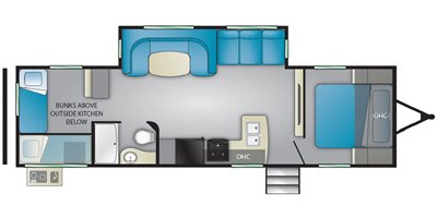 2021 Heartland Pioneer PI BH 305 floorplan