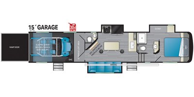 2021 Heartland Road Warrior RW 3965 floorplan