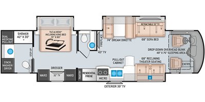 2021 Thor Motor Coach Aria 3901 floorplan