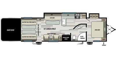 2021 Forest River Shockwave 30DSG DX floorplan