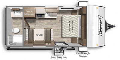 2021 Dutchmen Coleman Lantern LT 18RB floorplan