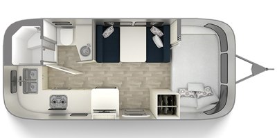 2021 Airstream Bambi 20FB floorplan