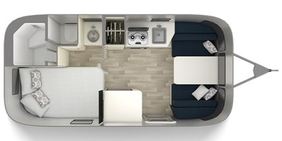 2021 Airstream Bambi 19CB floorplan
