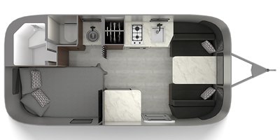 2021 Airstream Caravel 19CB floorplan