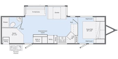 2021 Winnebago Voyage V3033BH floorplan