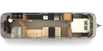 2021 Airstream Classic 33FB floorplan
