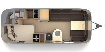 2021 Airstream Flying Cloud 23CB floorplan