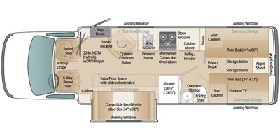 2021 Coach House Platinum 271XL FD floorplan