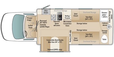 2021 Coach House Platinum II 241XL DT floorplan