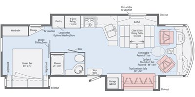 2021 Winnebago Adventurer 33C floorplan