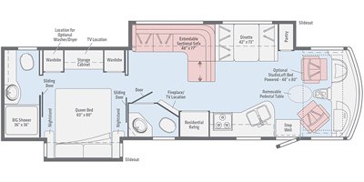 2021 Winnebago Adventurer 35F floorplan