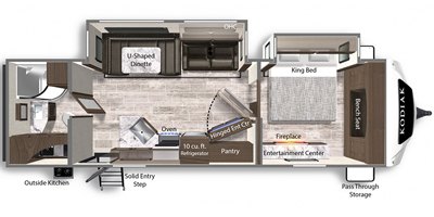 2021 Dutchmen Kodiak Ultimate 3021RBDS floorplan