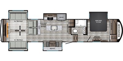 2021 CrossRoads Redwood RW3991RD floorplan