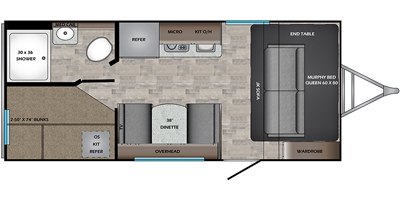 2021 CrossRoads Sunset Trail Super Lite SS186BH floorplan