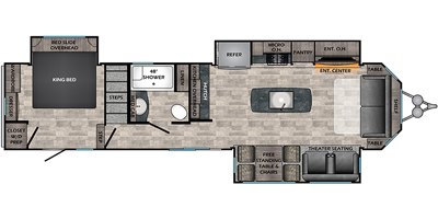 2021 CrossRoads Hampton HP370FDL floorplan