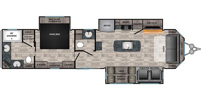 2021 CrossRoads Hampton HP372FDB floorplan