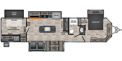 2021 CrossRoads Hampton HP364MBL floorplan
