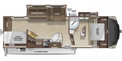 2021 Highland Ridge Mesa Ridge Limited MF295BHS floorplan