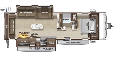 2021 Highland Ridge Mesa Ridge Limited MR275RLS floorplan