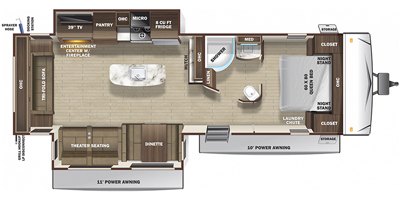 2021 Highland Ridge Mesa Ridge Limited MR291RLS floorplan