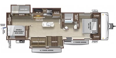 2021 Highland Ridge Mesa Ridge Limited MR312BHS floorplan
