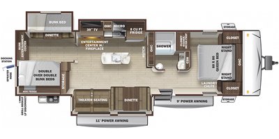 2021 Highland Ridge Silverstar Limited ST312BHS floorplan