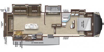 2021 Highland Ridge Mesa Ridge Limited MF335MBH floorplan