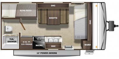 2021 Highland Ridge Open Range Conventional OT19BH floorplan