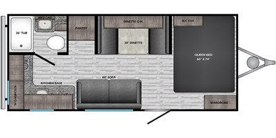 2021 CrossRoads Zinger Lite ZR18RK floorplan