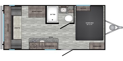 2021 CrossRoads Zinger Lite ZR18RD floorplan