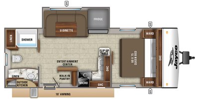 2021 Jayco Jay Feather 22RB floorplan