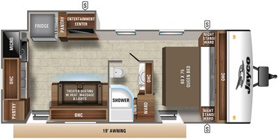 2021 Jayco Jay Feather 22RK floorplan